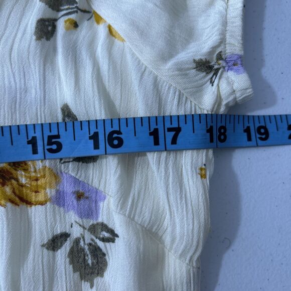 Rue 21 Blouse Womens Small Floral Ruffle Peplum Top Y2K - Picture 6 of 11